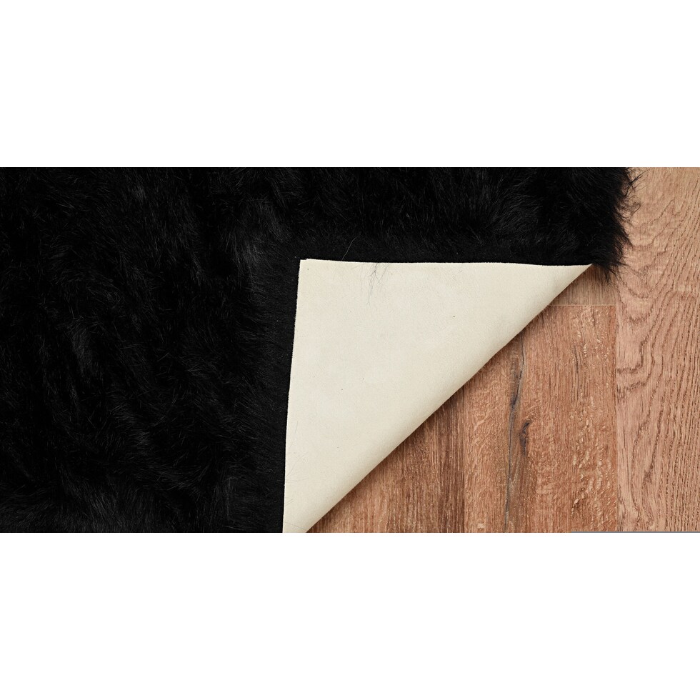 faux black area rug  x    