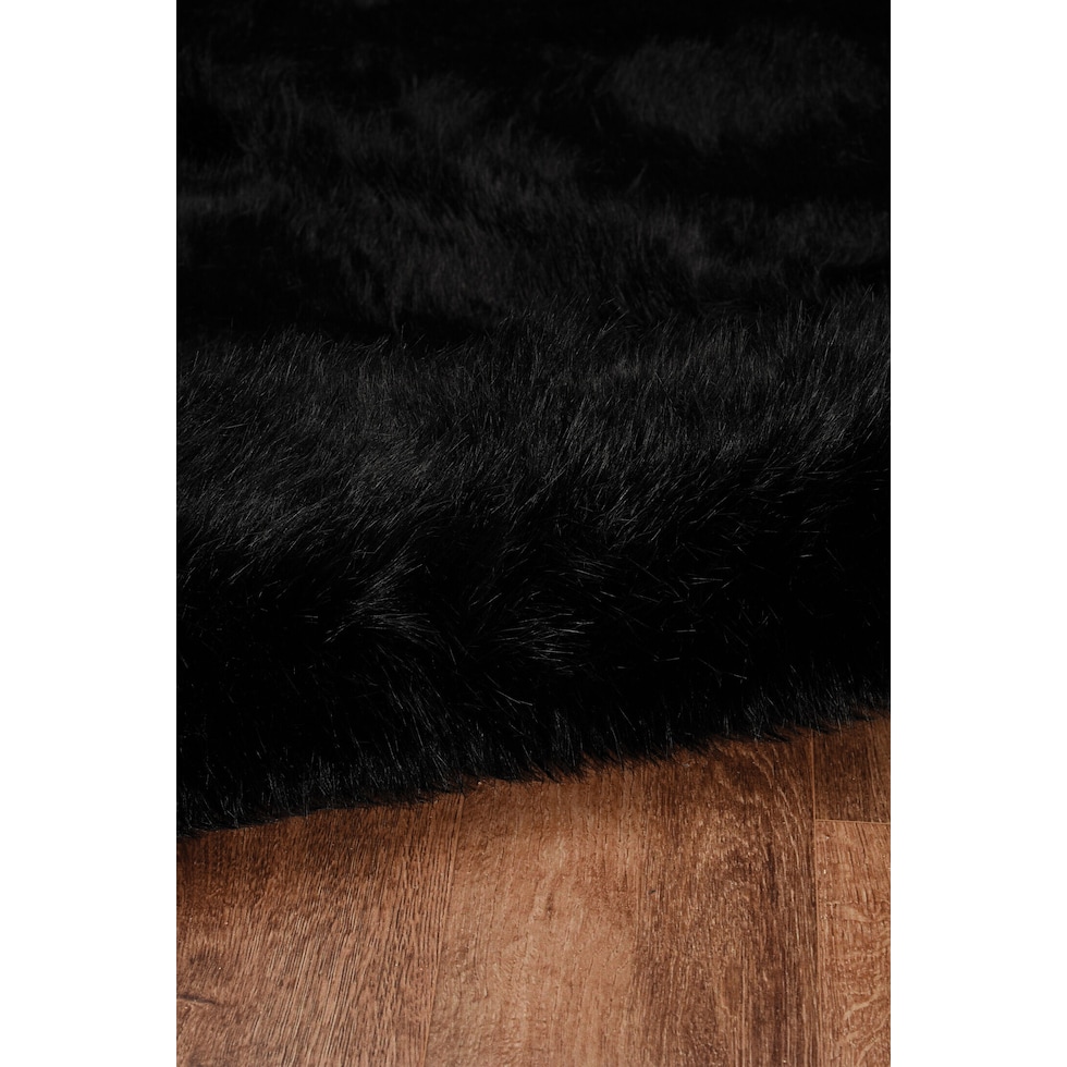 faux black area rug  x    