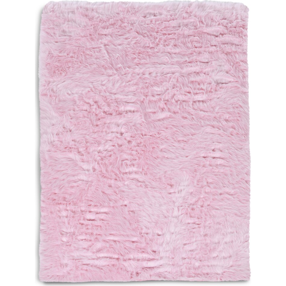 Faux Sheepskin 5 X 7 Area Rug Pink Value City Furniture