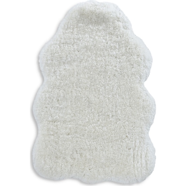 Faux Lamb Skin 4 X 6 Area Rug - Ivory