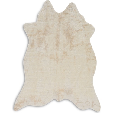 Faux Cowhide 5 X 6 Area Rug - Ivory