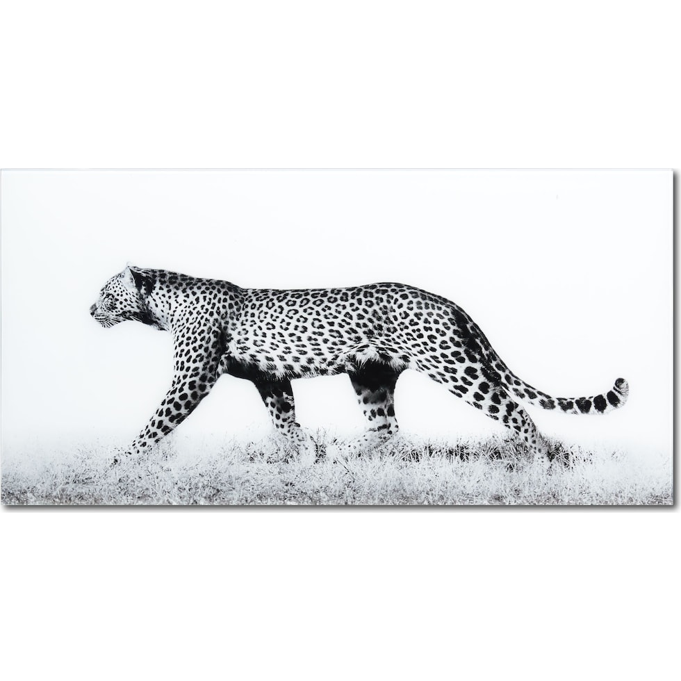 fearless leopard wall art  white wall art   