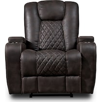 felix dark brown manual recliner   