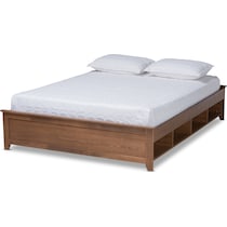 felizia ash walnut king bed   