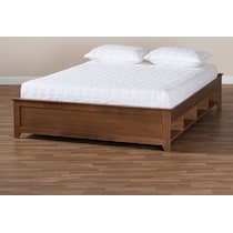 felizia ash walnut king bed   