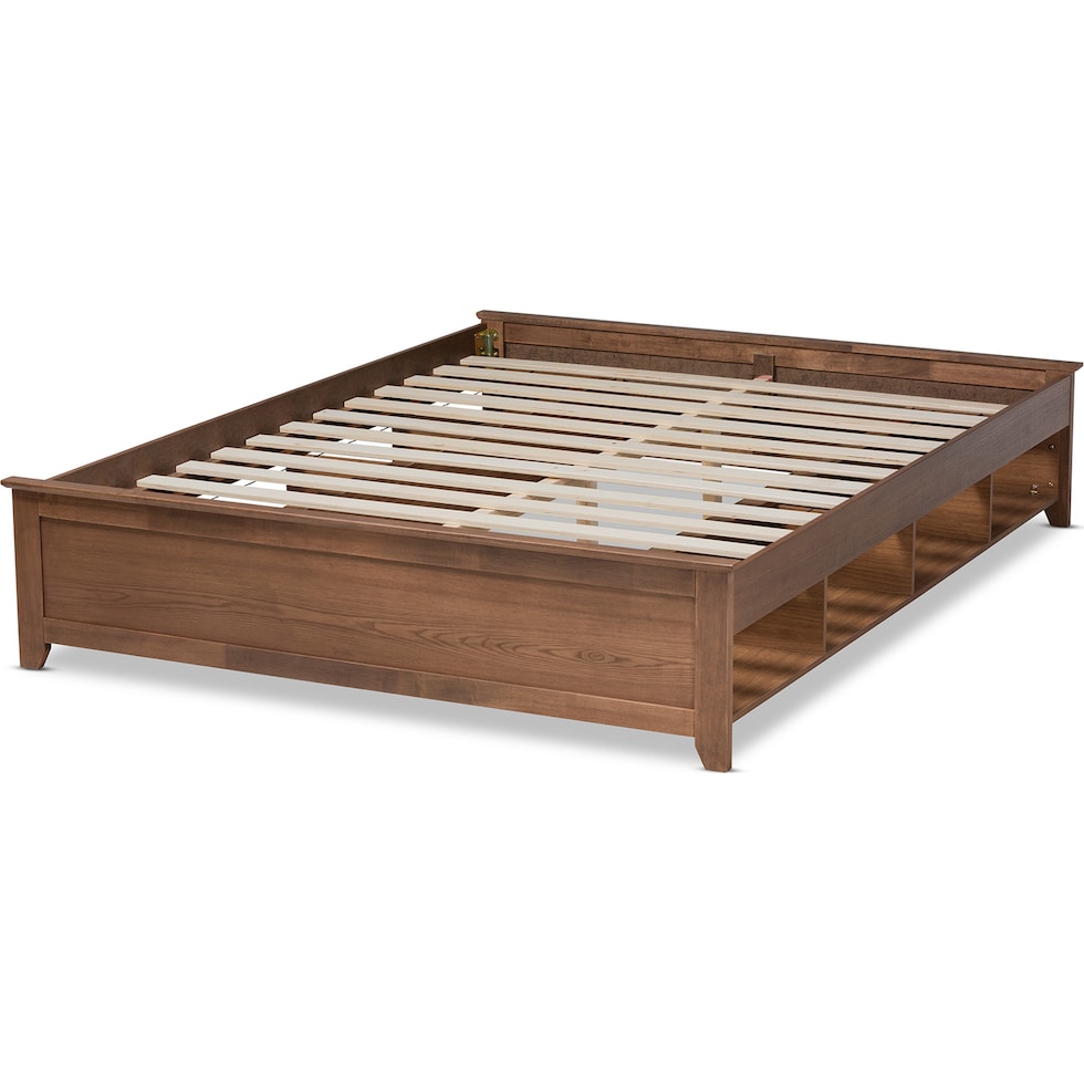 felizia ash walnut king bed   