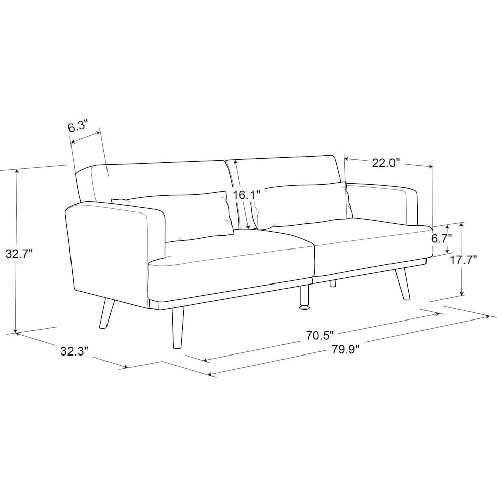 fenton gray sofa bed   