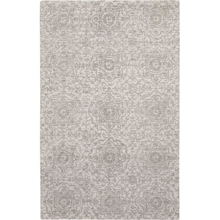 Ferran 5' x 8' Area Rug -Silver Wool