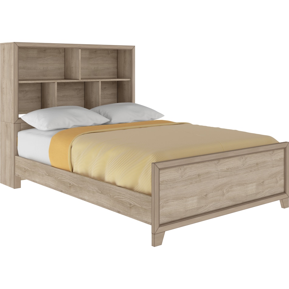 ferris light brown full bed   