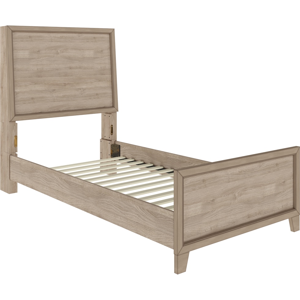 ferris light brown twin bed   