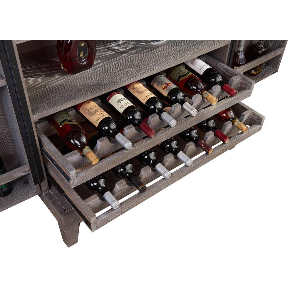 fillmore gray wine cabinet   