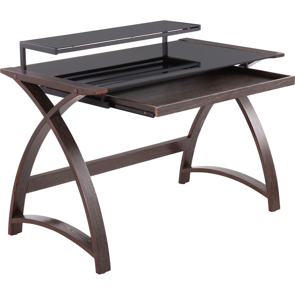 fina gray black desk   