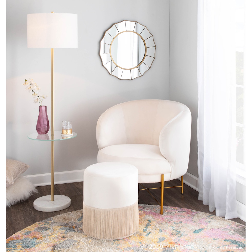 finch white floor lamp   