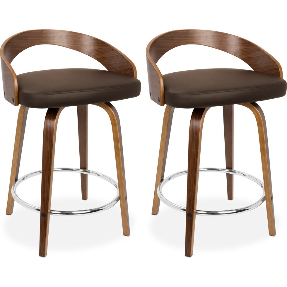 finn dark brown counter height stool   