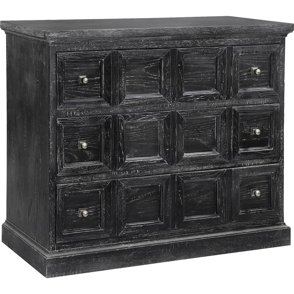 finnegan black accent chest   