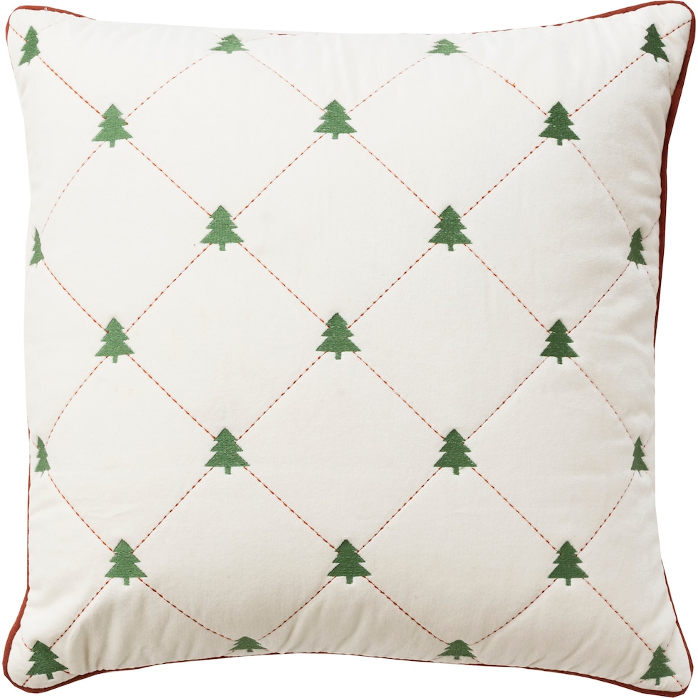 fir tree farm green accent pillow   