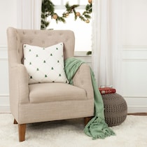 fir tree farm green accent pillow   