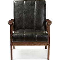 fisher black accent chair   