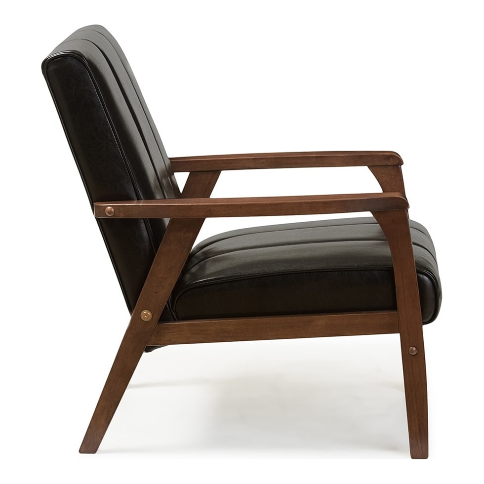 fisher black accent chair   