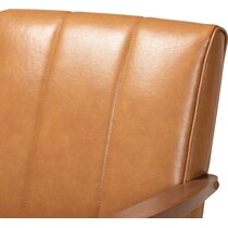 fisher light brown accent chair   