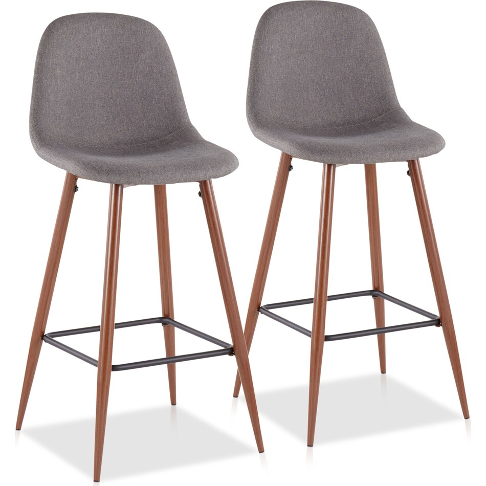 fitz gray bar stool   