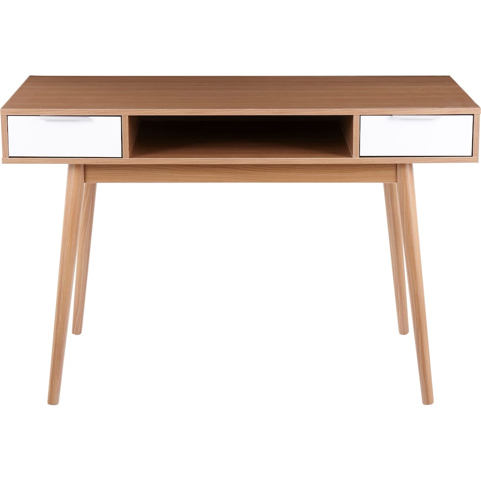 fitz light brown desk   