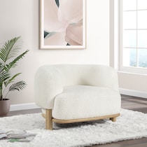 fitzroy white accent chair   