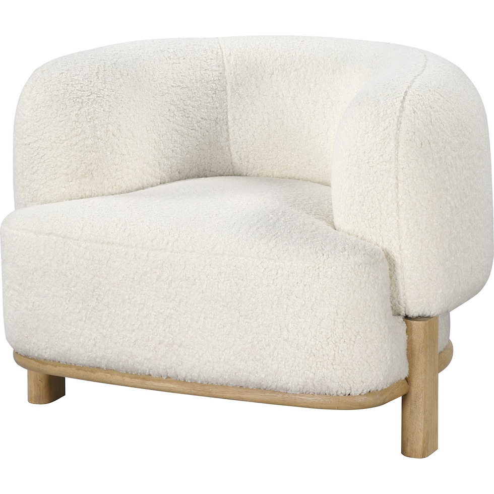 fitzroy white accent chair   