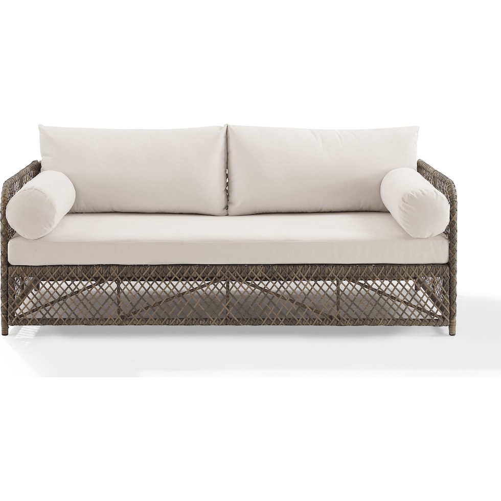 flat rock neutral outdoor sofa   