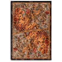 flat woven tiger multicolor area rug ' x '   