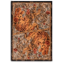 flat woven tiger multicolor area rug  x    