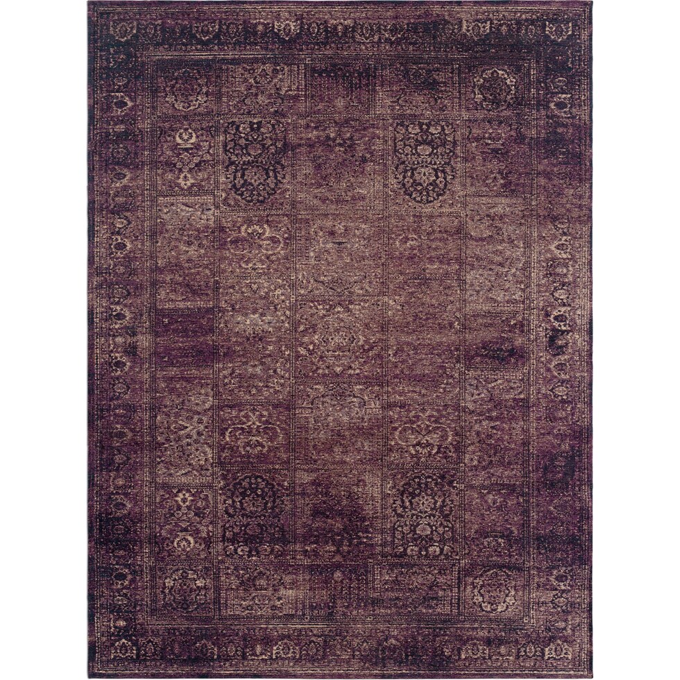 flat woven purple area rug ' x '   