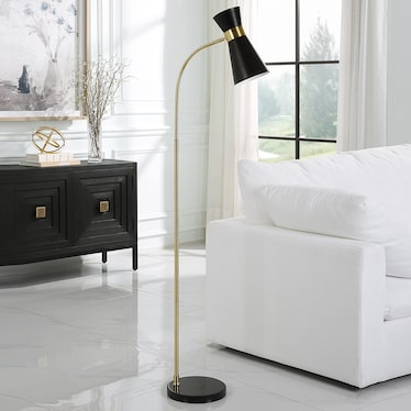 Enid Floor Lamp - Gold/Black