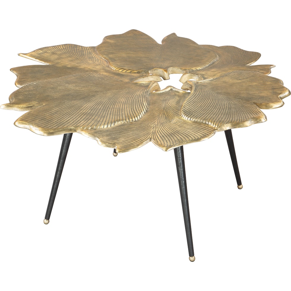 flora antique brass coffee table   