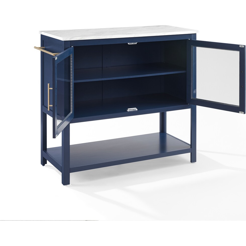 flora navy white kitchen island   