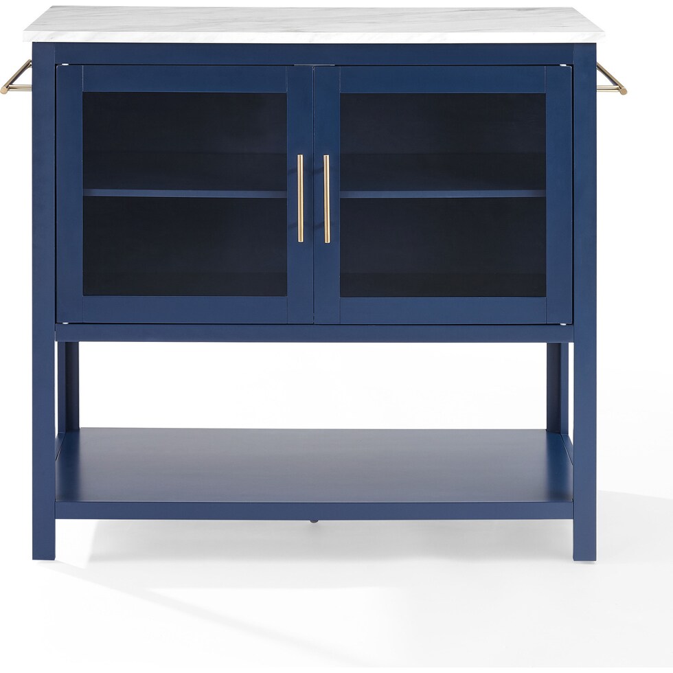 flora navy white kitchen island   