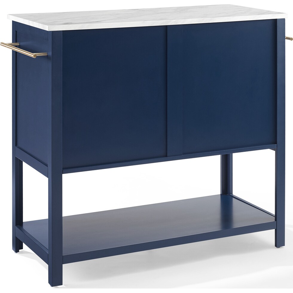 flora navy white kitchen island   