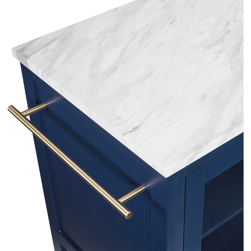 flora navy white kitchen island   
