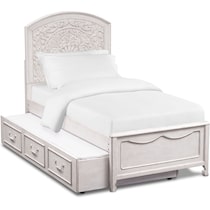 florence white twin bed with trundle   