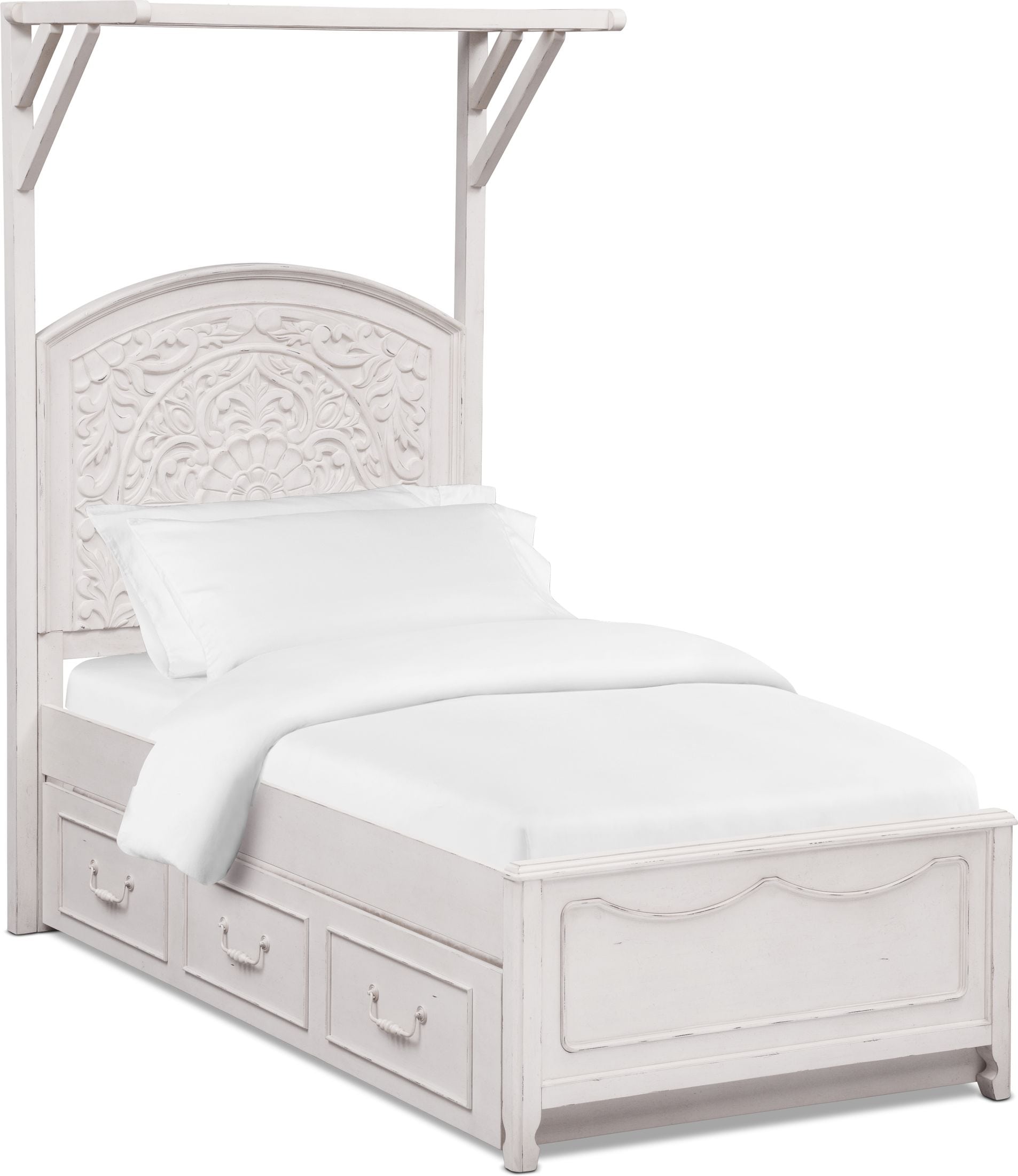 Florence Canopy Trundle Bed | Value City Furniture and ...