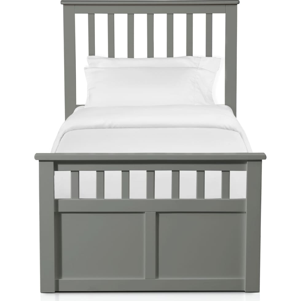 flynn youth gray full bed w storage   