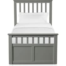 flynn youth gray twin bed with storage   