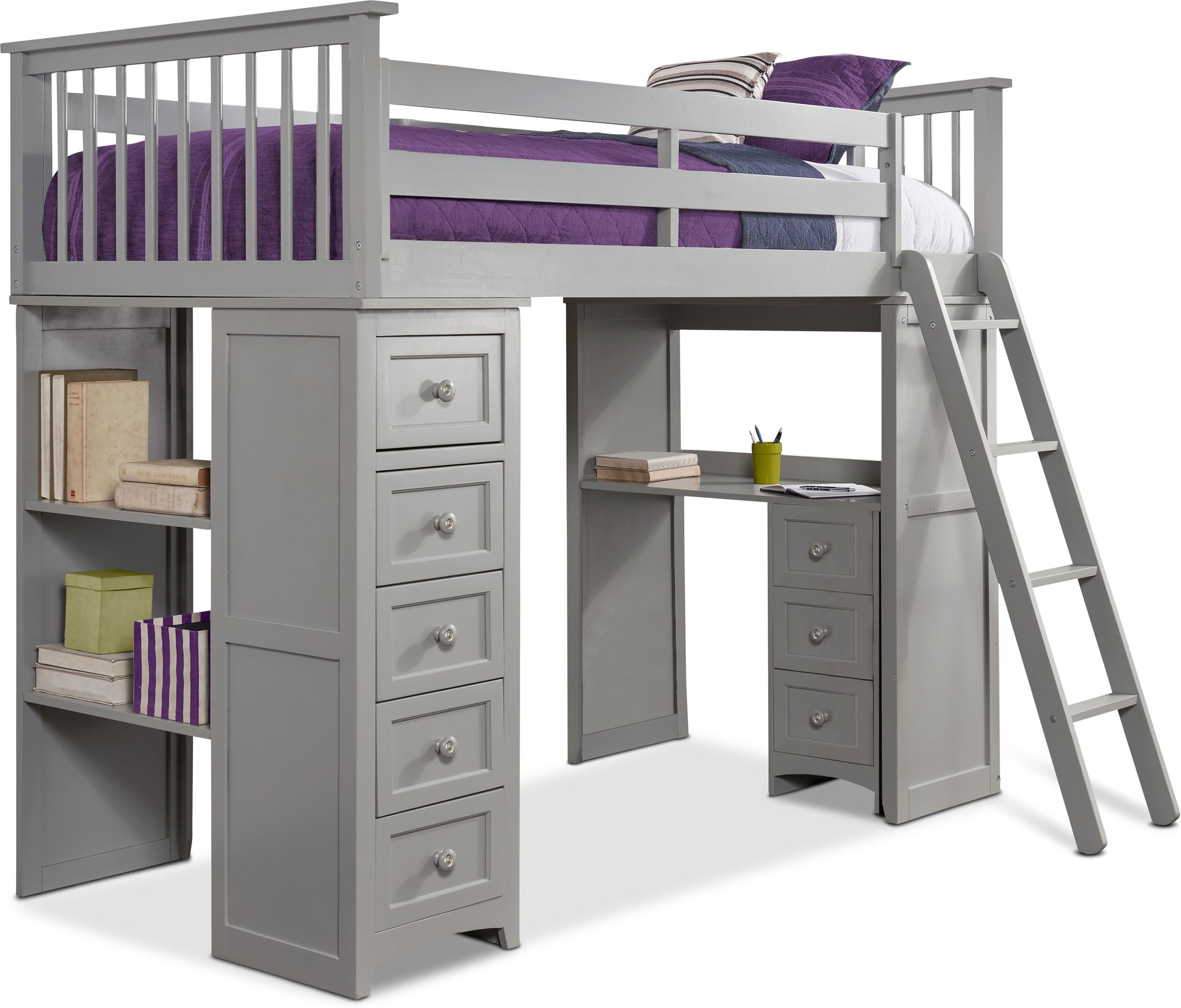 Undefined Value City Furniture, Brady Twin Full Bunk Bed With Desk