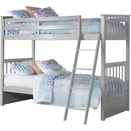 Flynn Twin over Twin Bunk Bed - Gray