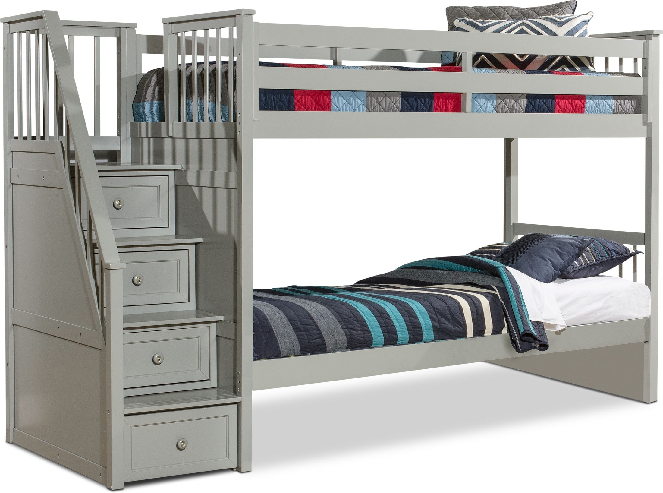 Bunk Bed Stairs Only Thebiosol Com, Berkley Jensen Twin Size Bunk Bed With Trundle Instructions