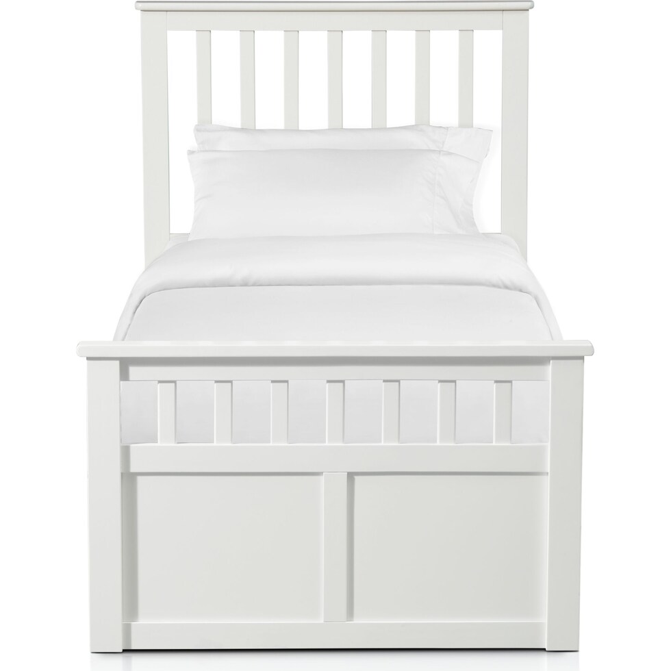 flynn youth white full bed   
