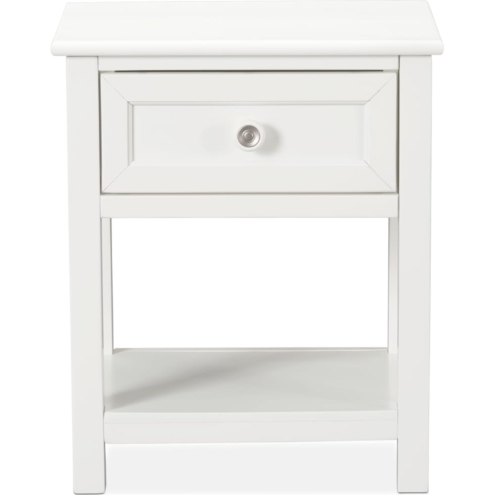 flynn youth white nightstand   