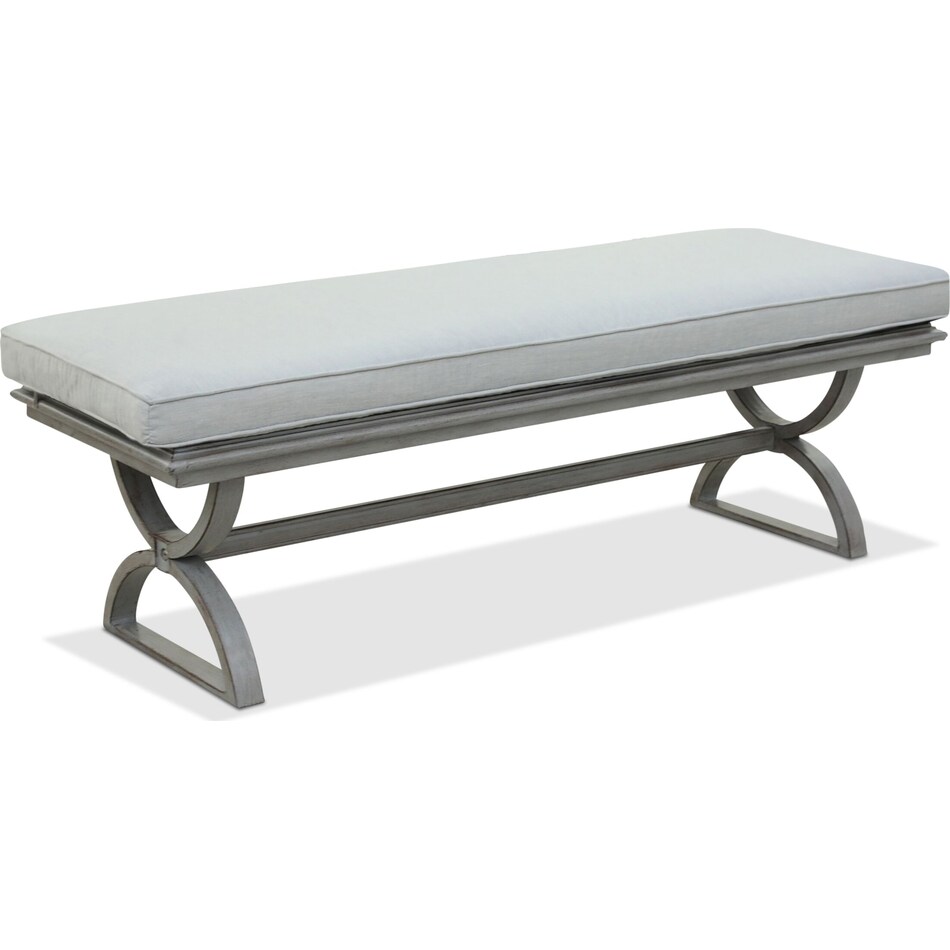 Folly Outdoor Bench Gray Value City Furniture