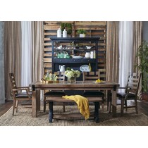 fonda dark brown dining table   
