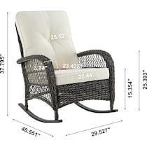 fontana gray cream outdoor chair   
